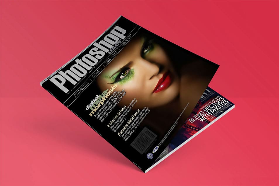 Free Flat Magazine Mock-up PSD