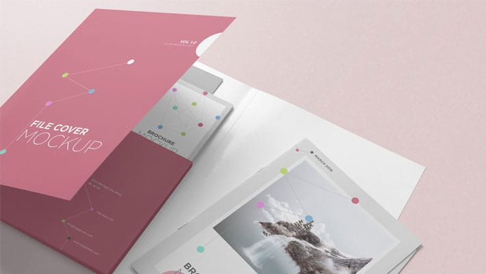 Free Folder Mockup PSD