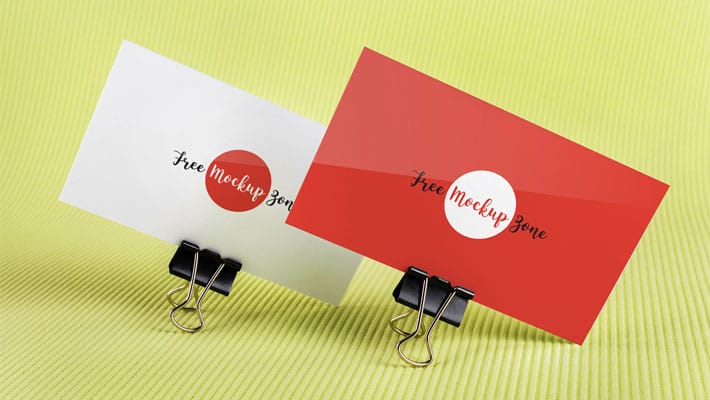 Free Gorgeous Business Cards MockUp PSD