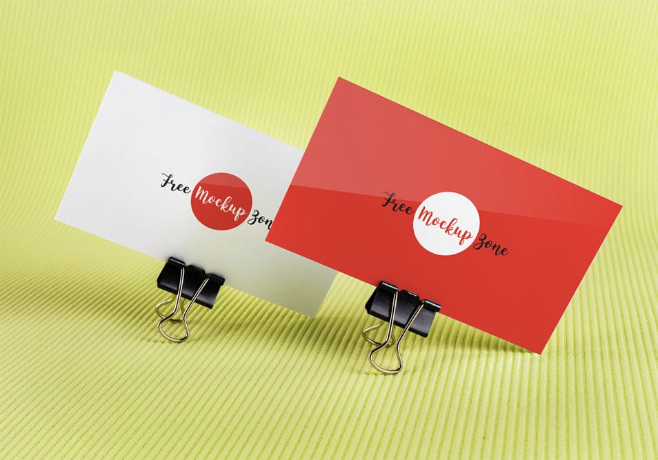 Free Gorgeous Business Cards MockUp PSD