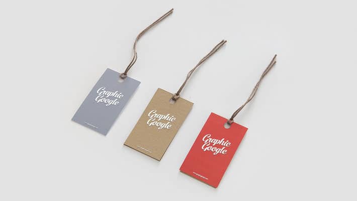 Free Label Hang Tag Logo Mock-up PSD