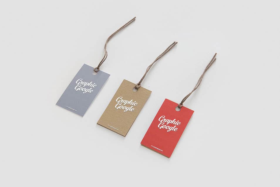 Free Label Hang Tag Logo Mock-up PSD