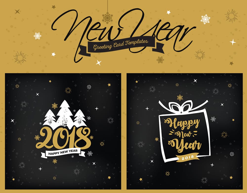 Free New Year Greeting Card Templates