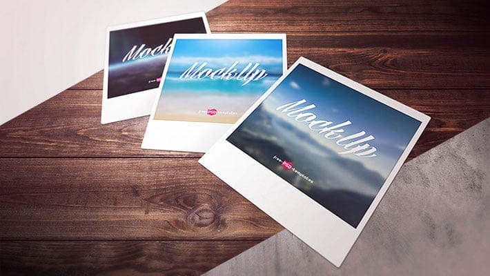Free Polaroid Photo Mock-up in PSD