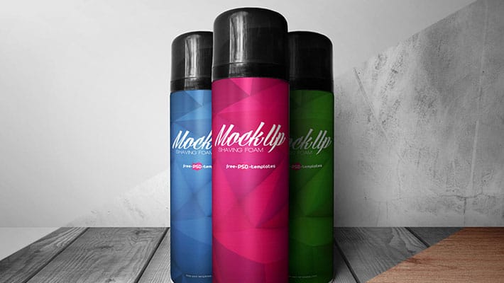 Free Shaving Foam Mock-up in PSD