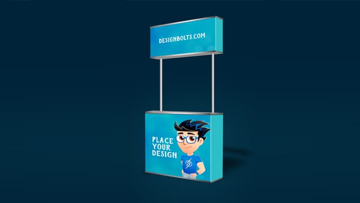 Free Trade Show Booth Display Stand Mock-Up PSD