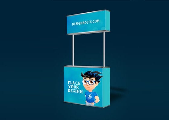 Free Trade Show Booth Display Stand Mock-Up PSD