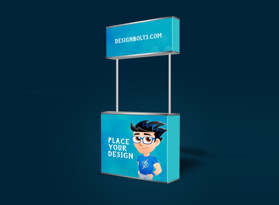 Free Trade Show Booth Display Stand Mock-Up PSD