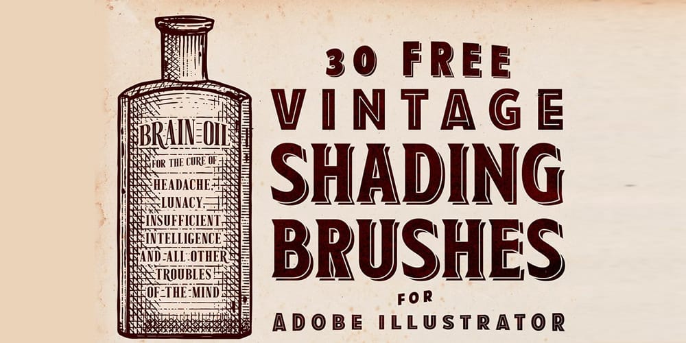 Free Vintage Shading Brushes for Adobe Illustrator