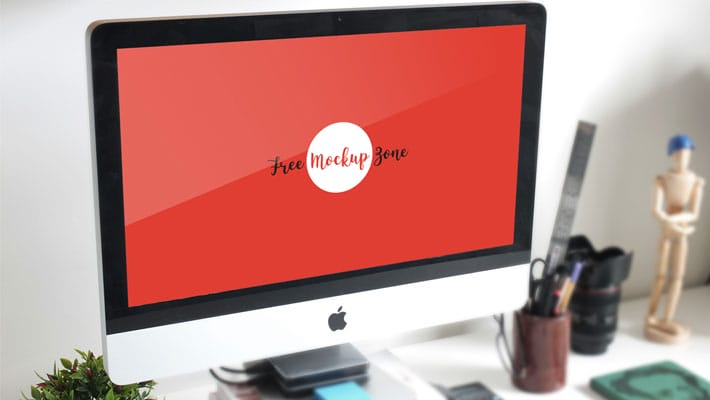 Free iMac MockUp PSD Template