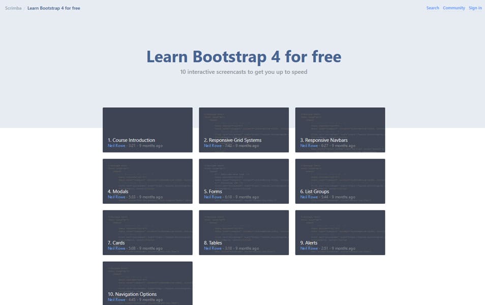Learn Bootstrap 4 for free | Scrimba
