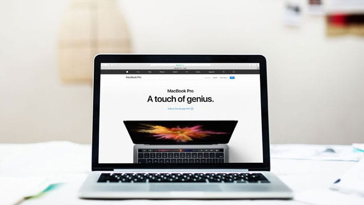 Macbook Pro Mockup With Blurred Background