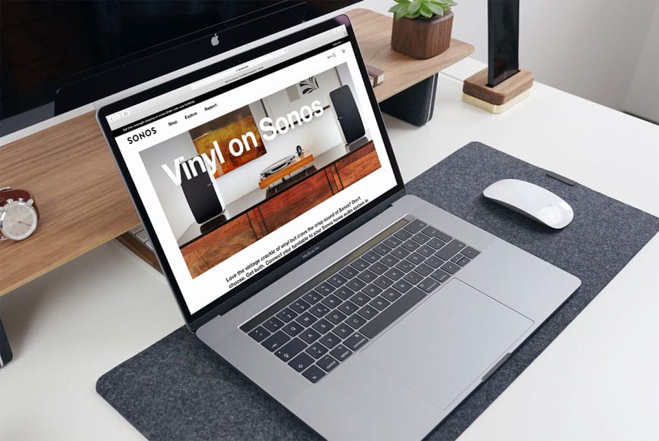 Macbook Pro with Office Supplies on the Table