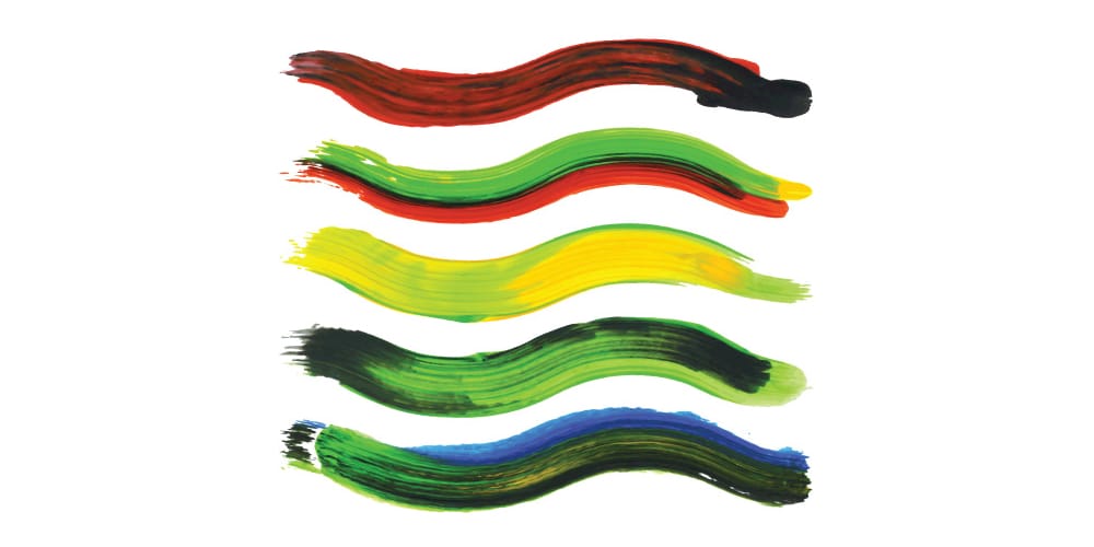 Multi Colored Illustrator Paint Brushes