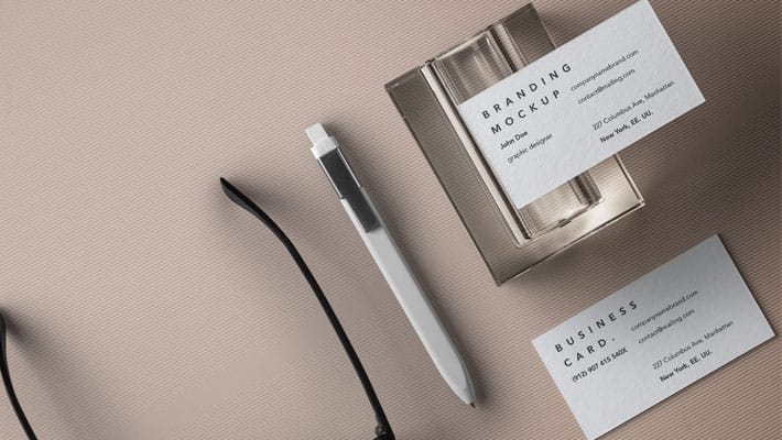 PSD Business Card Branding Mockup