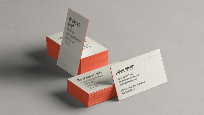 PSD Business Card Brand Mockup