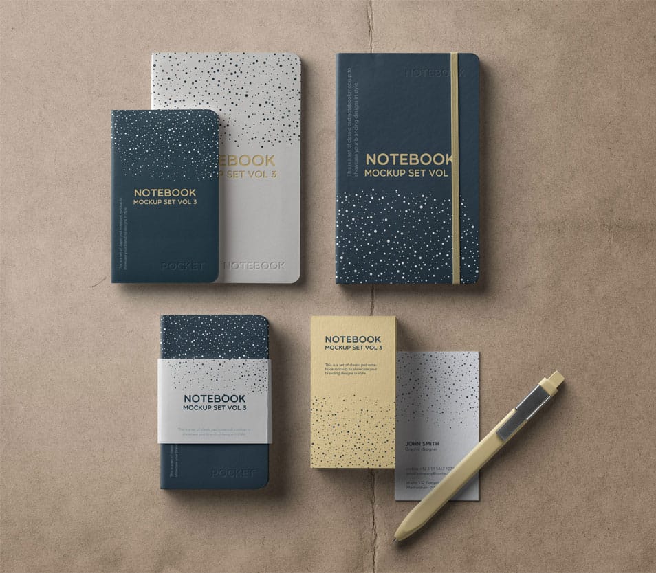 PSD Notebook Mockup Set