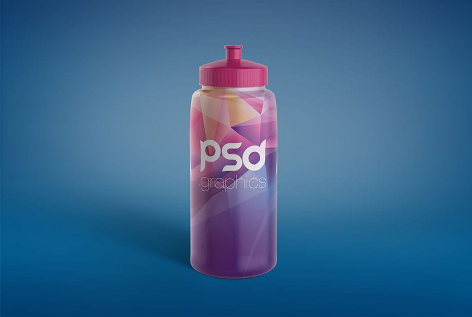 Sport Water Bottle Mockup Free PSD