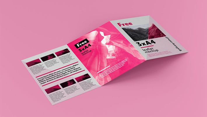 Trifold A4 Brochure Mockup