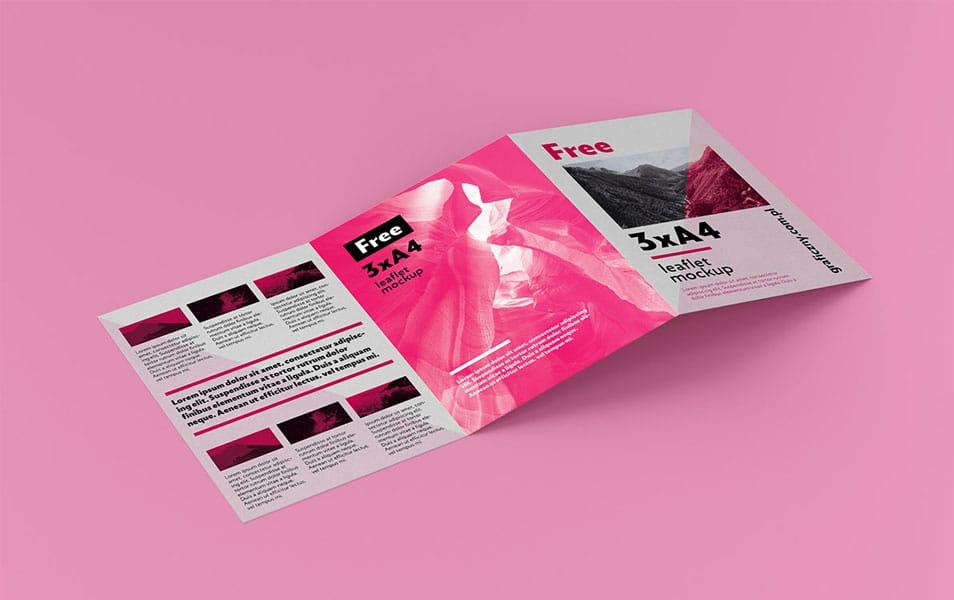 Trifold A4 Brochure Mockup