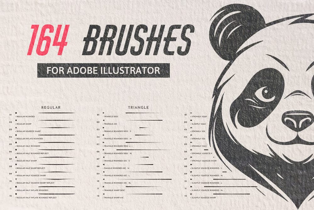 164 Cartoon Vector Brushes For Adobe Illustrator