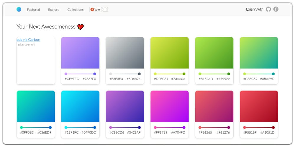 CSS Gears Gradient Cards