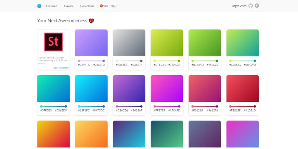 CSS Gears Gradient Cards