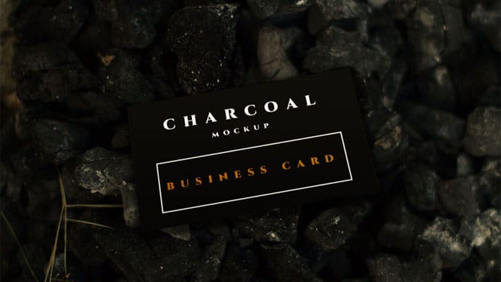 Charcoal Business Card Mockup