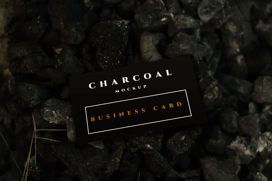 Charcoal Business Card Mockup