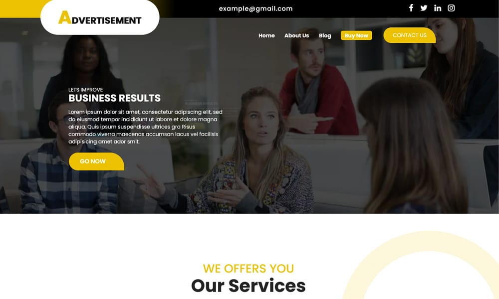 Classic Landing Page