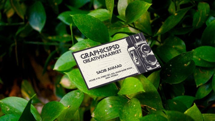 Company Business Card Size Mockup PSD