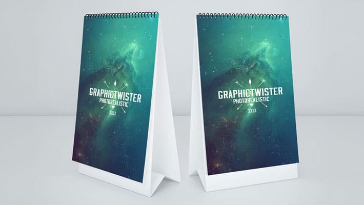 Double Small Calendar Mockup