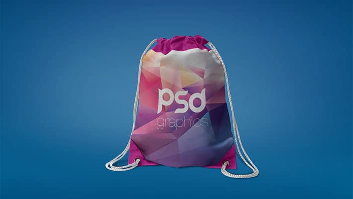 Drawstring Bag Mockup Free PSD