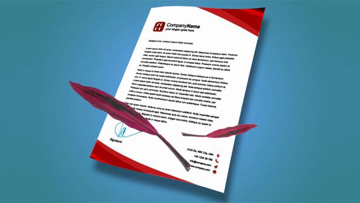 Elegant Letterhead Design PSD Mockup