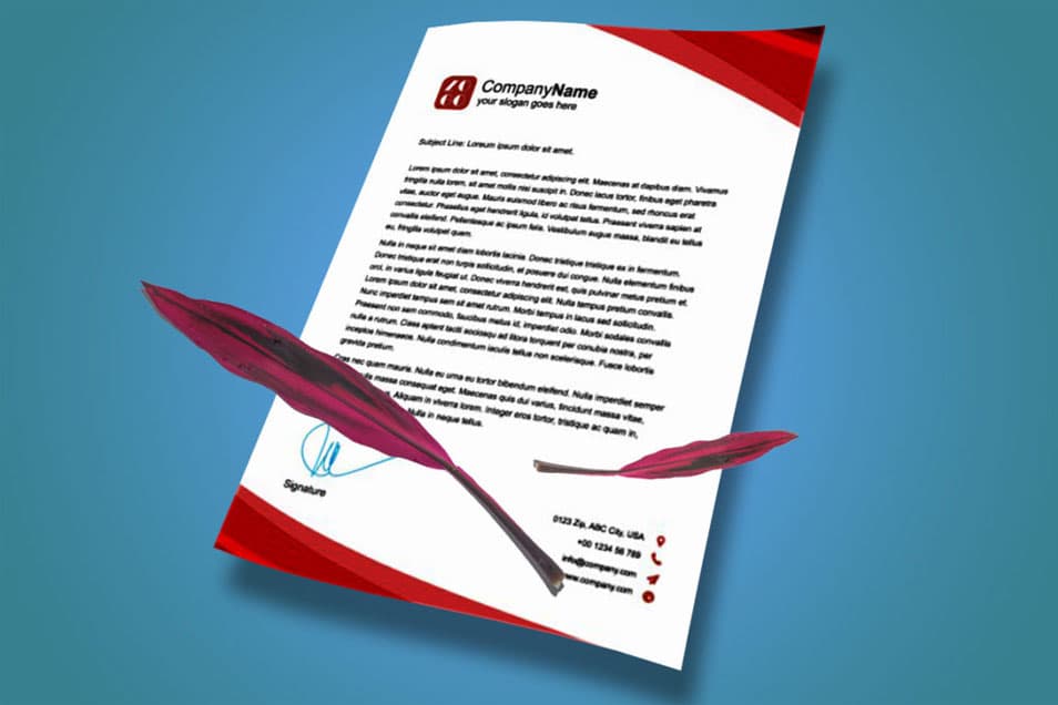 Elegant Letterhead Design PSD Mockup