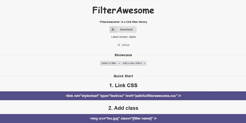CSS Filter Generators & Libraries 18 Filter Awesome
