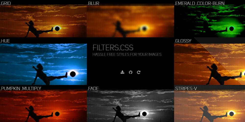 CSS Filter Generators & Libraries 9 Filters.css