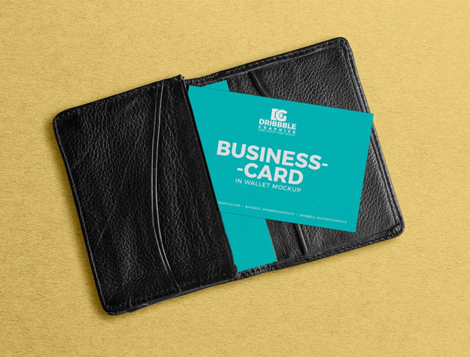 Download Free Business Card In Wallet Mockup Css Author