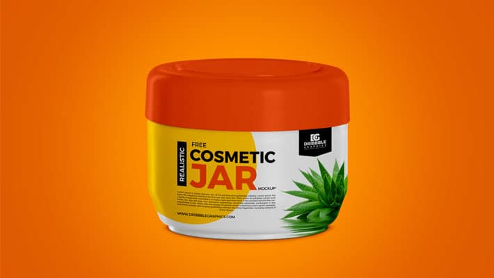 Free Cosmetic Jar Mockup