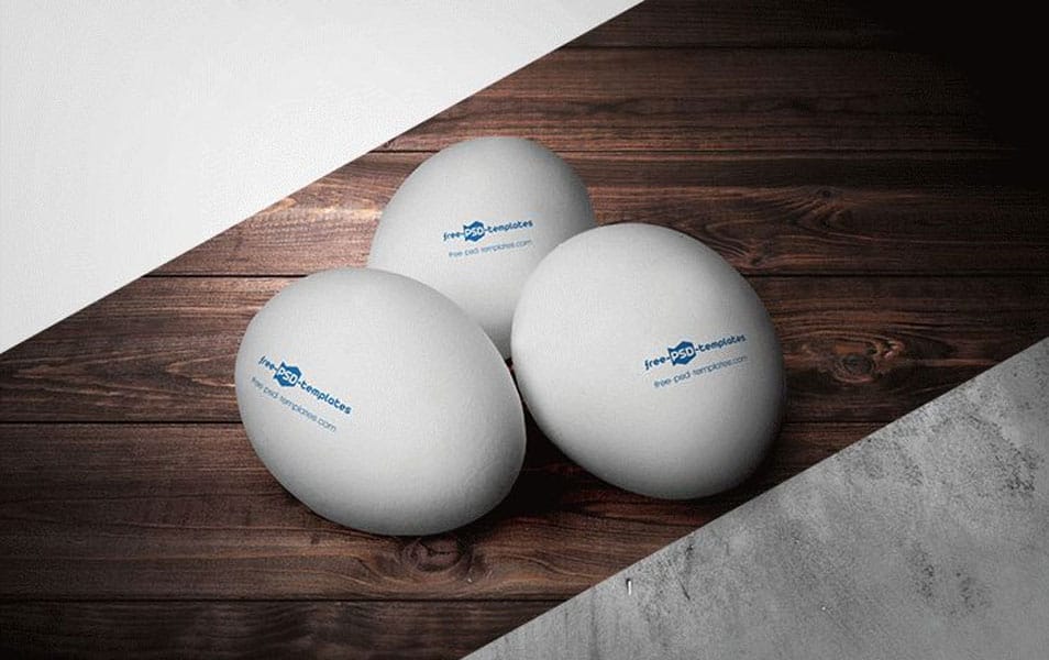 Free Marking Eggs Mock-up in PSD