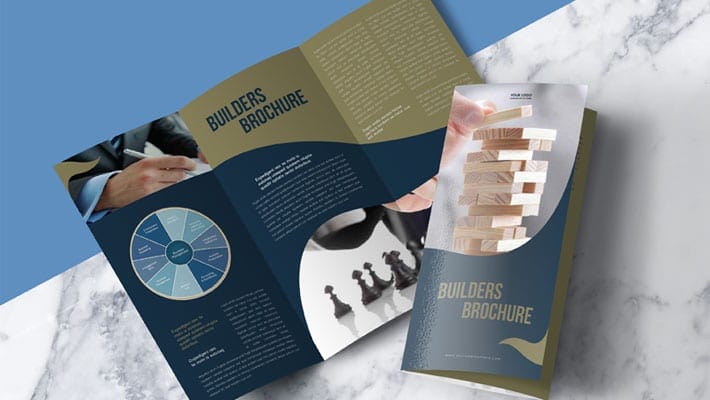 Free Modern Premium Tri-Fold Brochure Mock-up PSD
