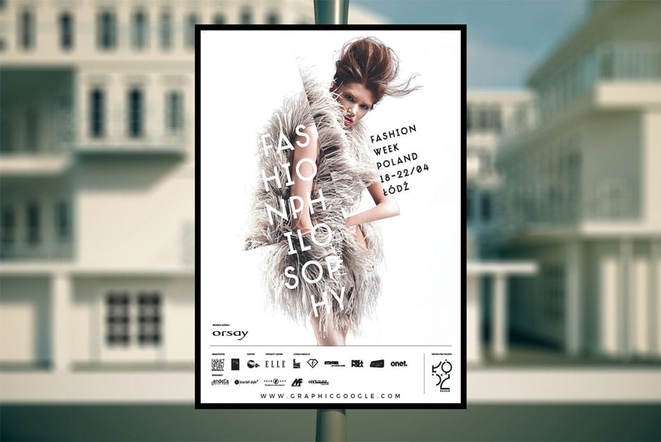 Free Outdoor Advertising Poster Mock-up PSD