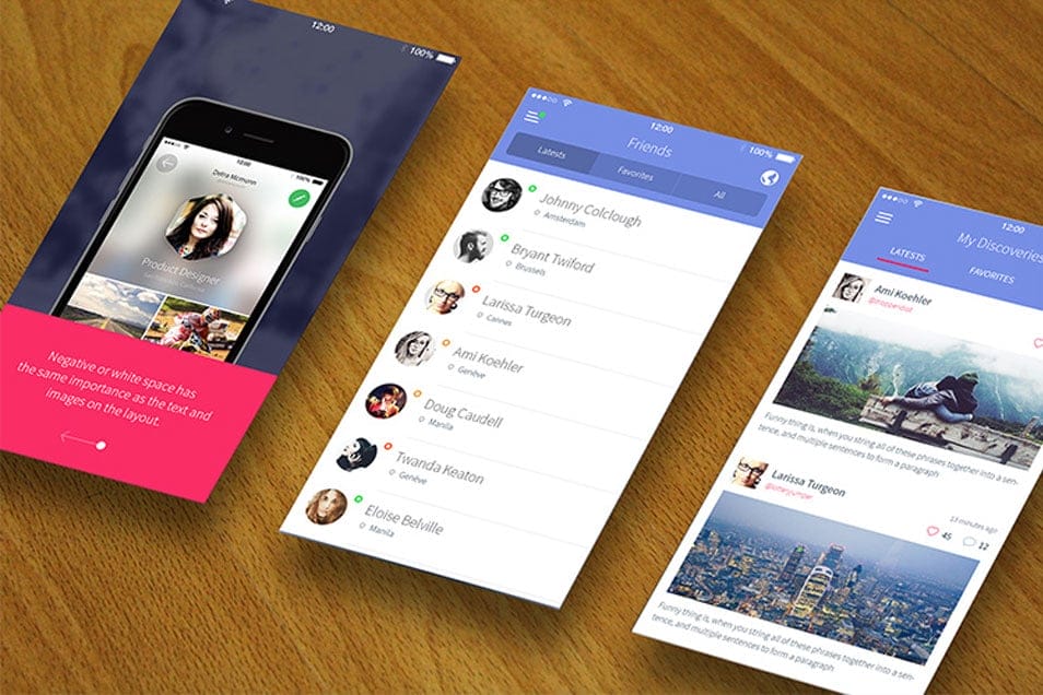 Free PSD Mobile Apps Mock Up