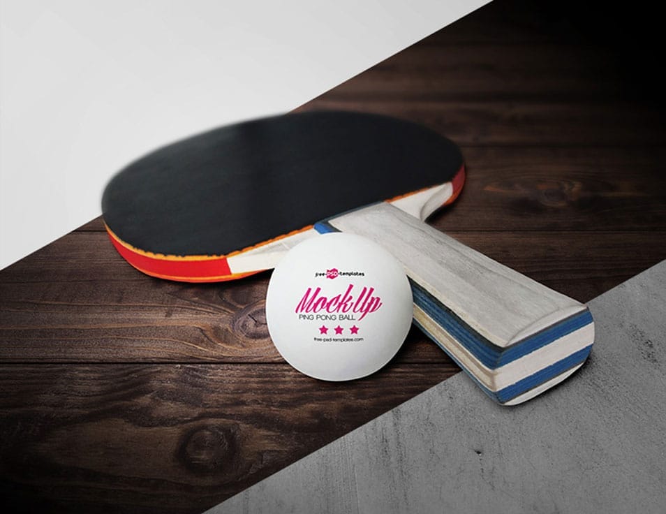 Free Ping Pong Ball Mock-up in PSD