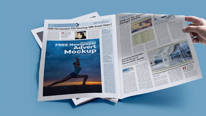 Free Print Ad Mockup PSD