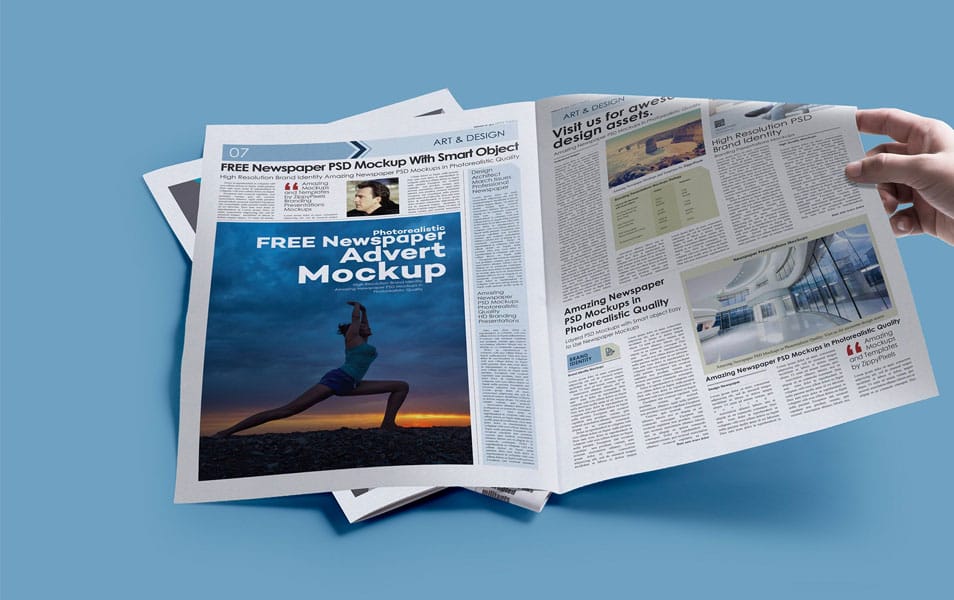 Free Print Ad Mockup PSD