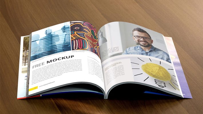 Free Realistic Catalog Mockup PSD