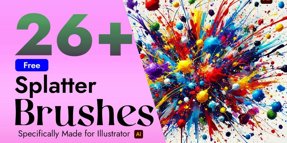 Free Splatter Brushes Illustrator
