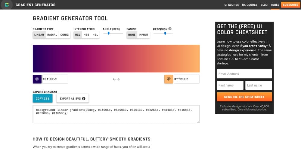 The Best Gradient Generators & Libraries 36 Gradient Generator Tool