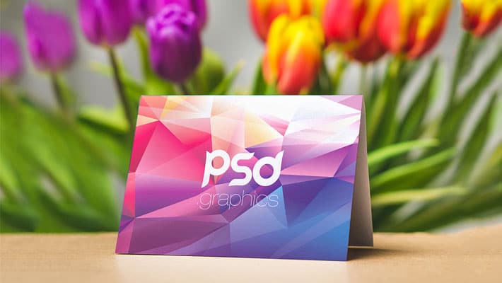Greeting Card Mockup Free PSD